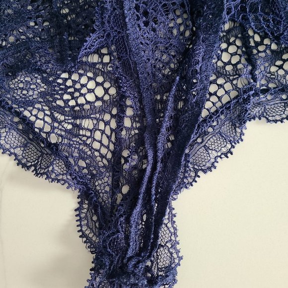 Floral Crochet Lace High Waist Lingerie - Picture 8 of 9